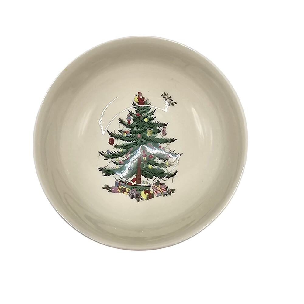 Spode Tartan Plaid 6.5" Christmas Tree Bowl EUC